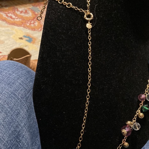 Elegant Talbots Gold and Multicolor Beaded long Necklace - Picture 4 of 6